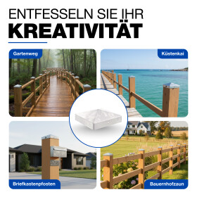 Pfostenkappe Pyramide Stahl feuerverzinkt 71 x 71 mm Anwendungsbereiche