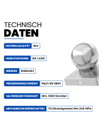 Pfostenkappe Kugel Edelstahl 91 x 91 mm Montage