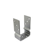 Post support with bead hot-dip galvanised Fork width 121 mm Overall dimensions 121 x 150 x 60 x 4 mm with screw set