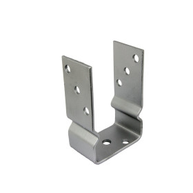 Post support with bead hot-dip galvanised Fork width 121...