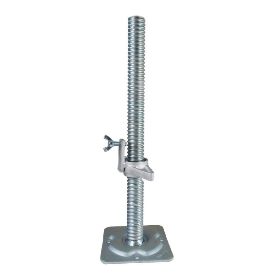 Gerüstspindel mit Lasche und Stellmutter Stahl feuerverzinkt Ø 34 mm in verschiedenen Abmessungen

