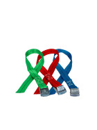 Gurtschnellverschluß mit Klemmschloss in rot, blau, grün Gesamtlänge 60 cm verzinktes Klemmschloss Band aus Polyester