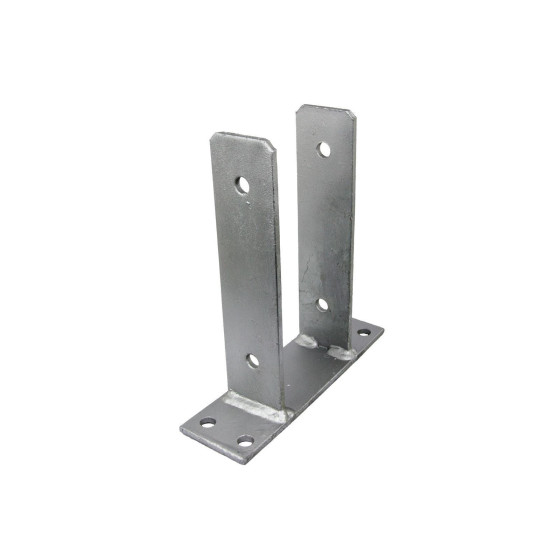 Post support for dowelling galvanised Fork width 111 mm Overall dimensions 111 x 200 x 50 x 4 mm