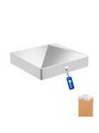 Pfostenkappe Pyramide Edelstahl 91 x 91 mm Maße