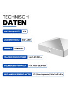Pfostenkappe Pyramide Edelstahl 91 x 91 mm Montage