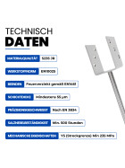 U-Pfostenträger mit Steindolle 101 x 70 x 110 x 5 mm