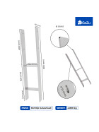 H-Anchor hot dip 101 x 800 x 6 mm with screwset