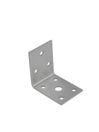 Angle connectors, galvanised steel, 50 x 50 x 35 x 2 mm