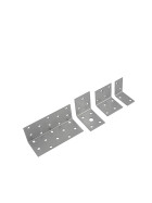 Angle connectors, galvanised steel, in various dimensions