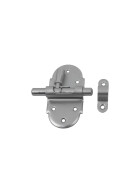 Grendelriegel mit Feder Stahl galvanisch verzinkt 35 x 70 x 1 mm geschlossen
