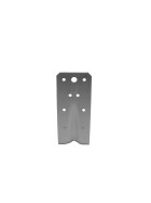 Winkelverbinder mit Sicke Feuerverzinkt 125 x 125 x 55 x 2,5 mm Rückseite