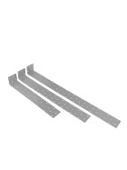 Flat steel concrete anchor hot-dip galvanised 200 x 40 x 40 x 2 mm