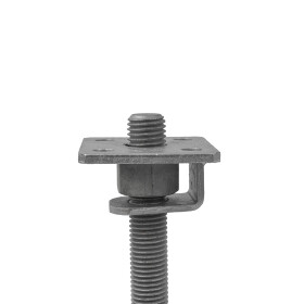 Post support height adjustable M24 x 150 mm, details base plate