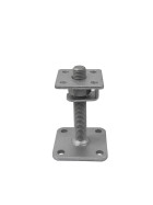 Post support Hans height adjustable zinc lamella coated M24 x 150 mm, base plate 80 x 80 mm & floor plate 100 x 100 mm