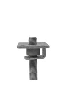 Post support height adjustable M24 x 150 mm, details base plate