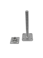 Post support Alfred height-adjustable, zinc lamella coated, M24 x 250 mm, individual parts