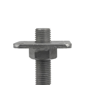 Post support Alfred height-adjustable, zinc lamella coated, M30 x 250 mm, details of base plate