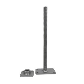 Post support height adjustable zinc lamella coated M30 x 500 mm, individual parts