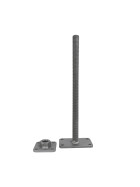 Post support height adjustable zinc lamella coated M30 x 500 mm, individual parts