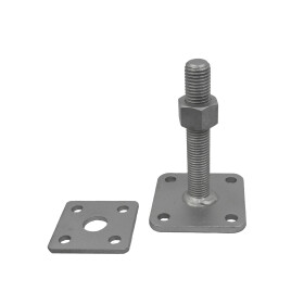 Post support Ulrich height adjustable galvanised floor plate 100 x 100 mm base plate 80 x 80 mm adjustment range 40 - 150 mm individual parts