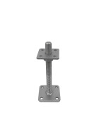 Pfostenträger Ulrich höhenverstellbar Zinklamellenbeschichtet Bodenplatte 100 x 100 mm & Trägerplatte 80 x 80 mm