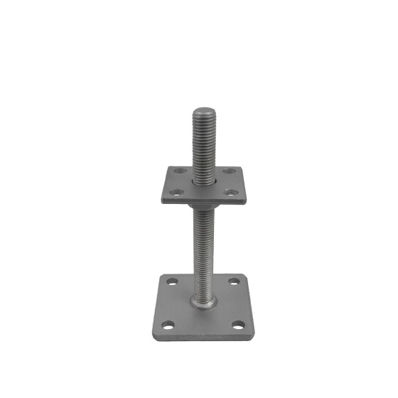 Post support Ulrich height adjustable hot-dip galvanised base plate 100 x 100 mm base plate 70 x 70 mm adjustment range 30 - 180 mm