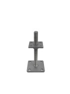 Post support Ulrich height adjustable hot-dip galvanised base plate 100 x 100 mm base plate 70 x 70 mm adjustment range 30 - 180 mm
