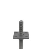 Post support Ulrich height adjustable galvanised base plate 100 x 100 mm support plate 70 x 70 mm adjustment range 30 - 180 mm detail support plate