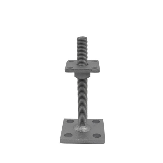 Post support Alfred height-adjustable hot-dip galvanised base plate 70 x 70 mm support plate 50 x 50 mm adjustment range 30 - 130 mm