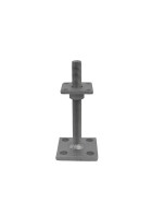 Post support Alfred height-adjustable hot-dip galvanised base plate 70 x 70 mm support plate 50 x 50 mm adjustment range 30 - 130 mm