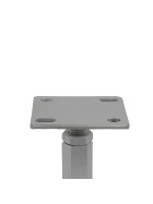 Post support Harry height adjustable galvanised Floor plate 100 x 160 mm Adjustment range 140 - 200 mm