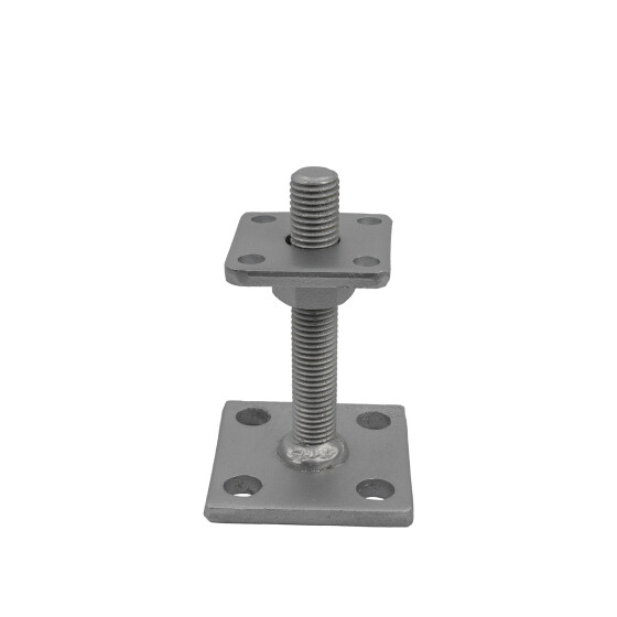 Post support Ulrich height adjustable galvanised floor plate 70 x 70 mm base plate 50 x 50 mm adjustment range 30 - 80 mm