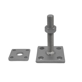 Post support Ulrich height adjustable galvanised floor plate 70 x 70 mm support plate 50 x 50 mm adjustment range 30 - 80 mm individual parts