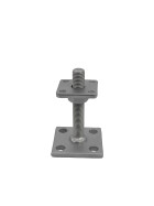 Post support Ulrich height adjustable galvanised floor plate 70 x 70 mm base plate 50 x 50 mm adjustment range 30 - 80 mm