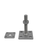 Post support Ulrich height adjustable galvanised floor plate 70 x 70 mm support plate 50 x 50 mm adjustment range 30 - 80 mm individual parts