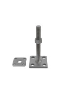 Post support Ulrich height adjustable galvanised lamella coated base plate 70 x 70 mm support plate 50 x 50 mm adjustment range 30 - 130 mm individual parts