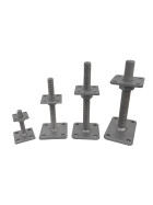 Post support Ulrich height adjustable, galvanised, various sizes