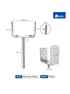 Post support adjustable 0-160 mm with 400 mm dowel reduced