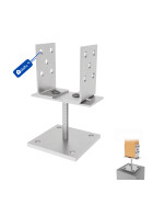 Pfostenträger zum aufdübeln 0-160 mm verstellbar