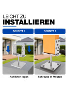 Pfostenträger Klaus zum aufdübeln 0 - 160 mm Montage