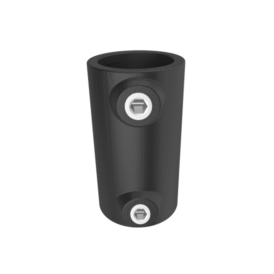 Rohrverbinder Verlängerungsstück Ø 42 mm, schwarz pulverbeschichtet