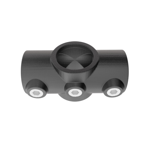 Rohrverbinder Kreuzstück Ø 42 mm, schwarz pulverbeschichtet