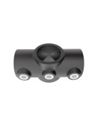 Rohrverbinder Kreuzstück Ø 42 mm, schwarz pulverbeschichtet