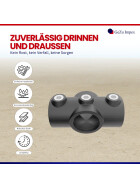 Rohrverbinder Kreuzstück Ø 42 mm, schwarz pulverbeschichtet Eigenschaften