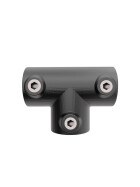 Rohrverbinder T-Stück lang Ø 42 mm, schwarz pulverbeschichtet