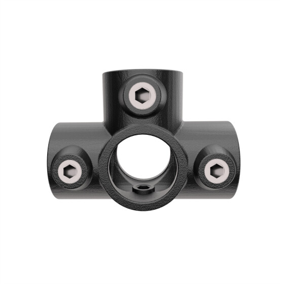 Rohrverbinder T-Stück Ø 42 mm, schwarz pulverbeschichtet