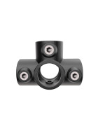 Rohrverbinder T-Stück Ø 42 mm, schwarz pulverbeschichtet