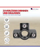Rohrverbinder T-Stück Ø 42 mm, schwarz pulverbeschichtet Eigenschaften