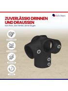 Rohrverbinder 27 1/2 ° Traufentopstück Ø 42 mm, schwarz pulverbeschichtet Eigenschaften