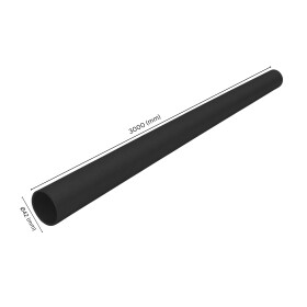 Stahlrohr Ø 42 mm, 3000 mm, schwarz
